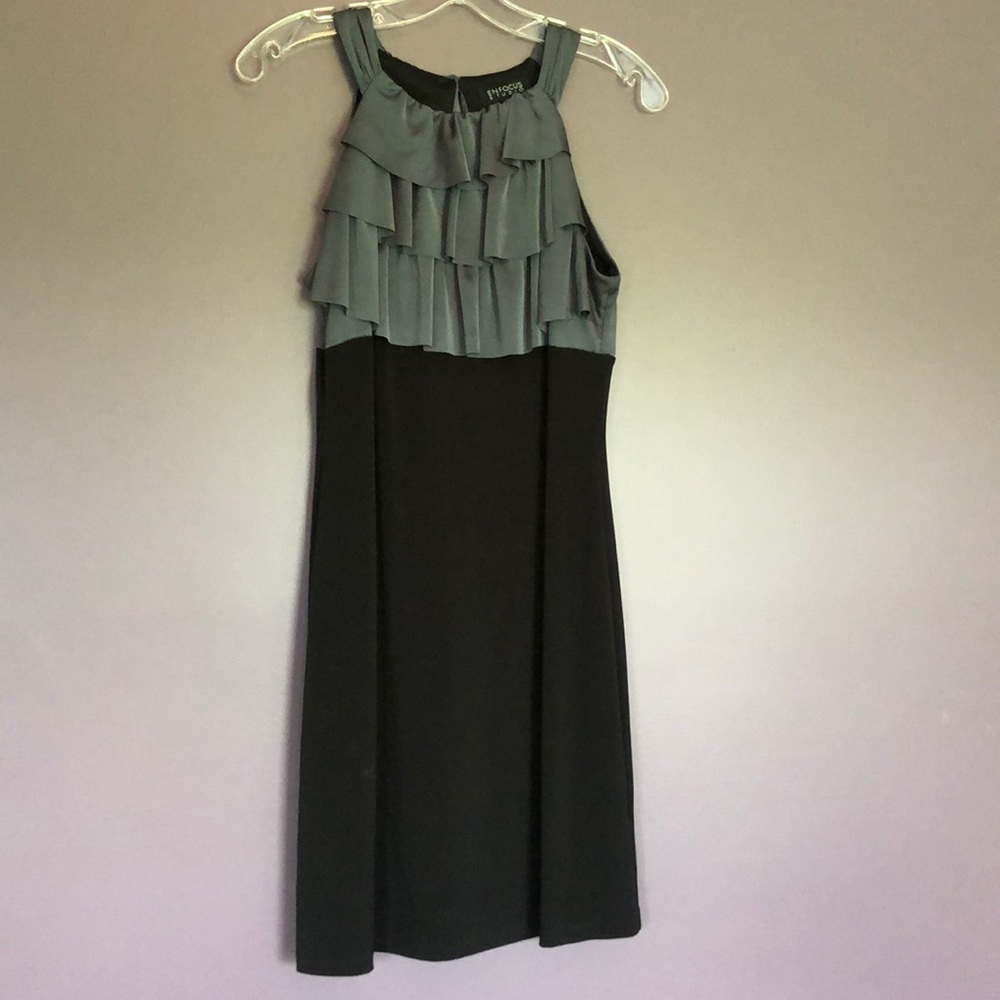 Silver and black dress